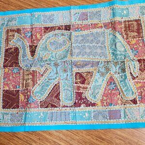 Vintage Patchwork Elephant Tapestry Wall Hanging #4‎